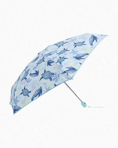 Vera Bradley Mini Travel Umbrella in Turtle Dream | The Paper Store