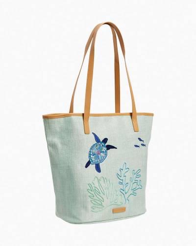 Vera Bradley Straw Bucket Tote Bag