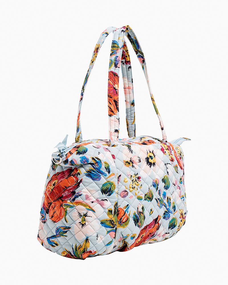 Vera Bradley Pleated Multi-Strap Satchel in Sea Air Floral | The