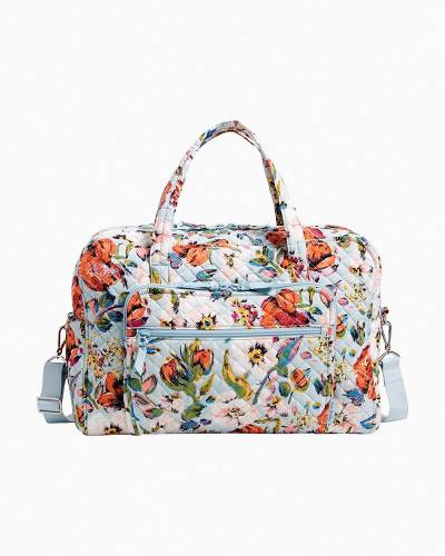 Vera Bradley Women's Cotton Weekender Travel Bag Sea Air Floral 