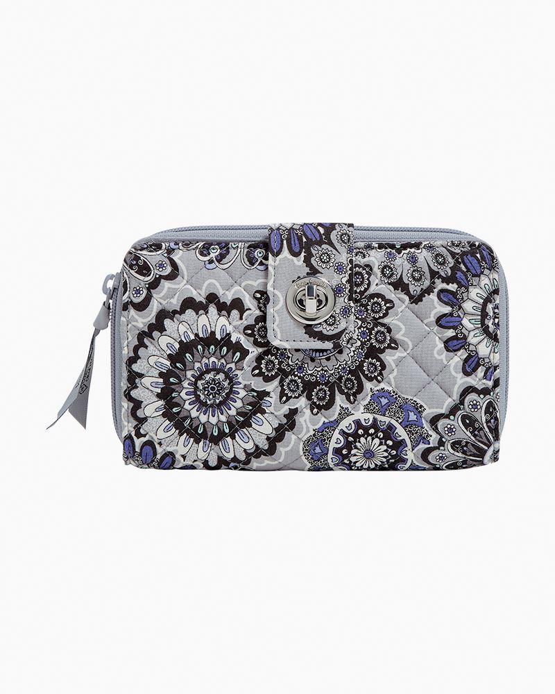 Vera Bradley RFID Turnlock Wallet in Recycled Cotton-Tranquil Medallio