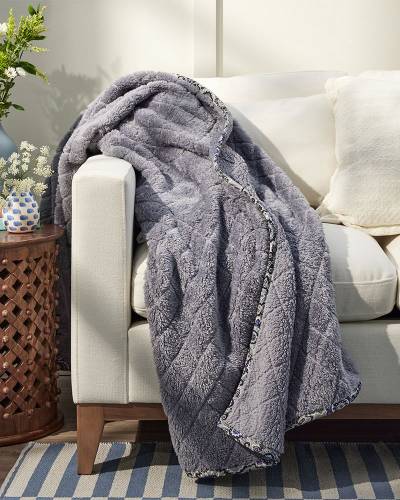 Gray throw online blanket