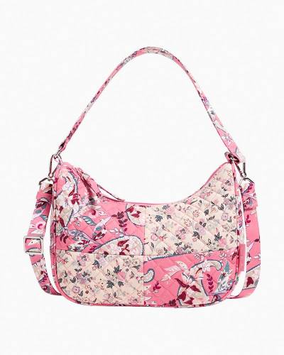 Vera Bradley Frannie Crescent Hello Kitty Gingham Crossbody Shoulder Bag