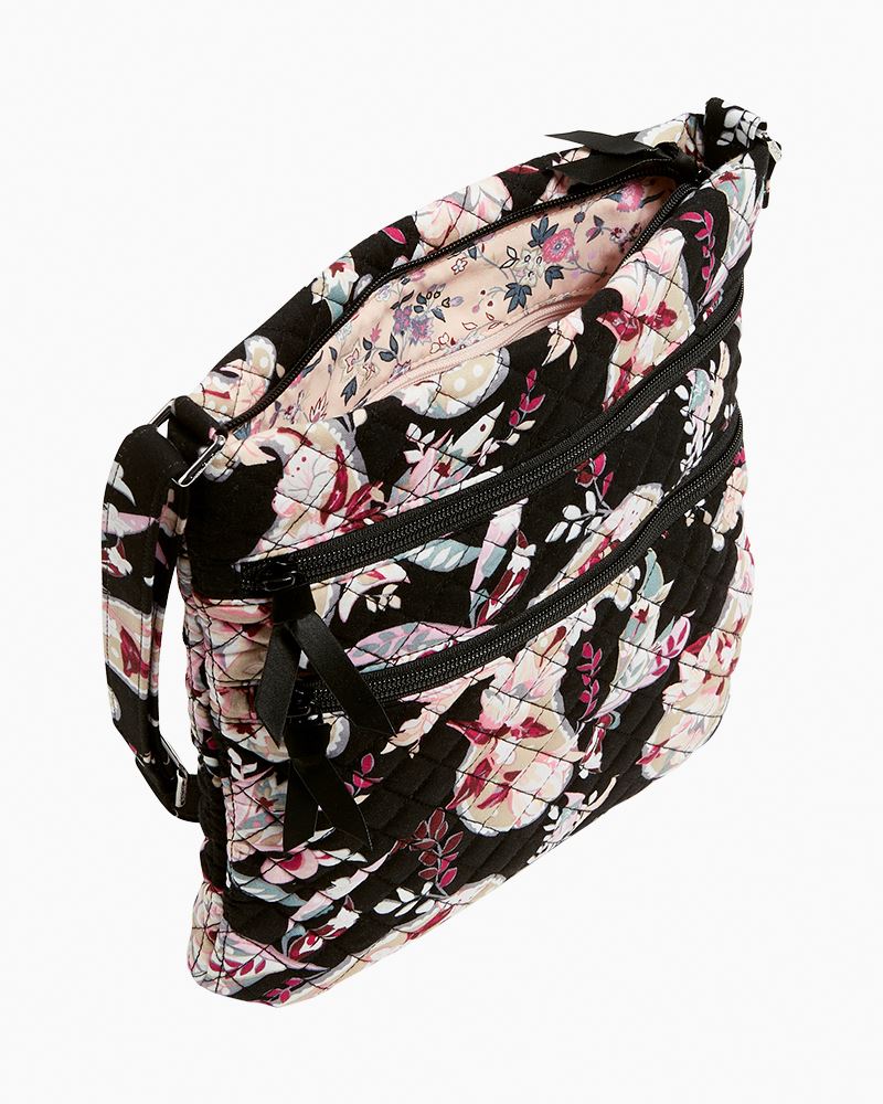 Vera Bradley X fashion Disney SENSATION SIX PAISLEY Triple Zip Hipster Crossbody Bag