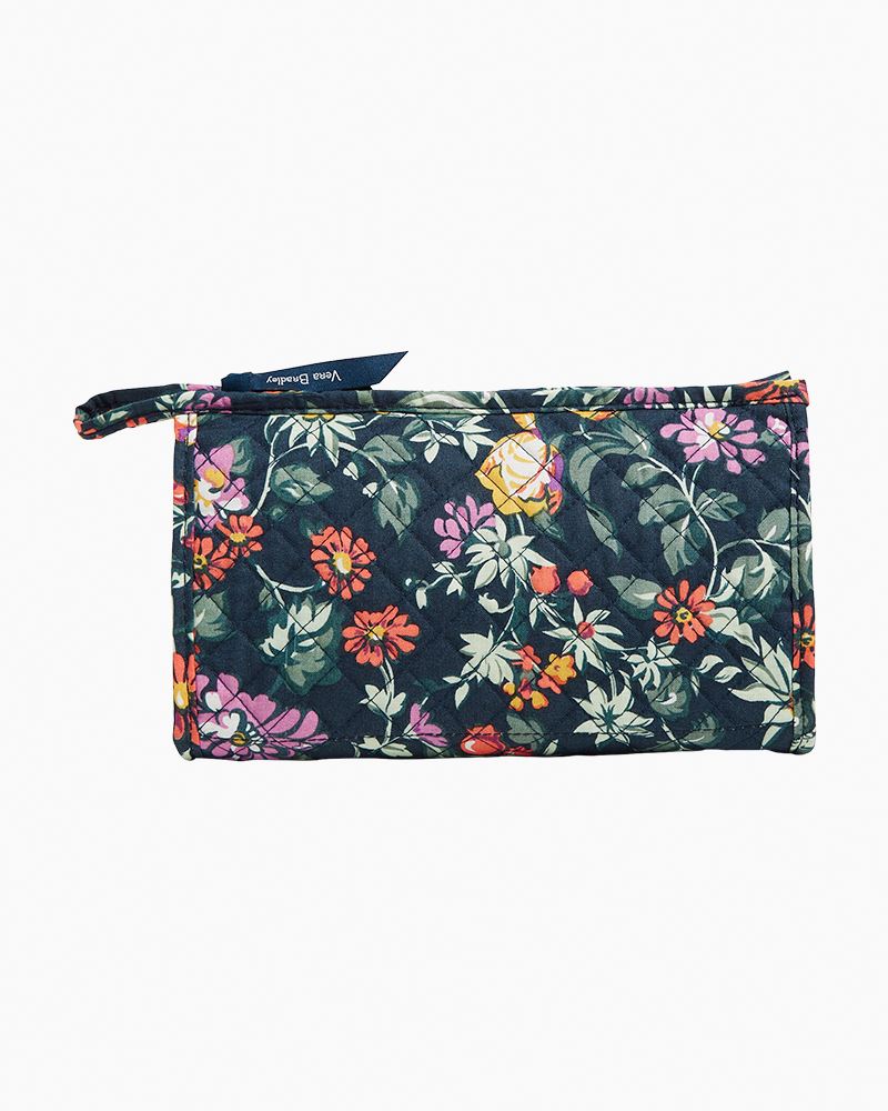 Vera Bradley Trapeze Cosmetic Bag in Fresh-Cut Floral Green