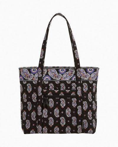 Vera Bradley deals CLASSIC BLACK MICROFIBER Get Carried Away Tote Shoulder Bag Purse