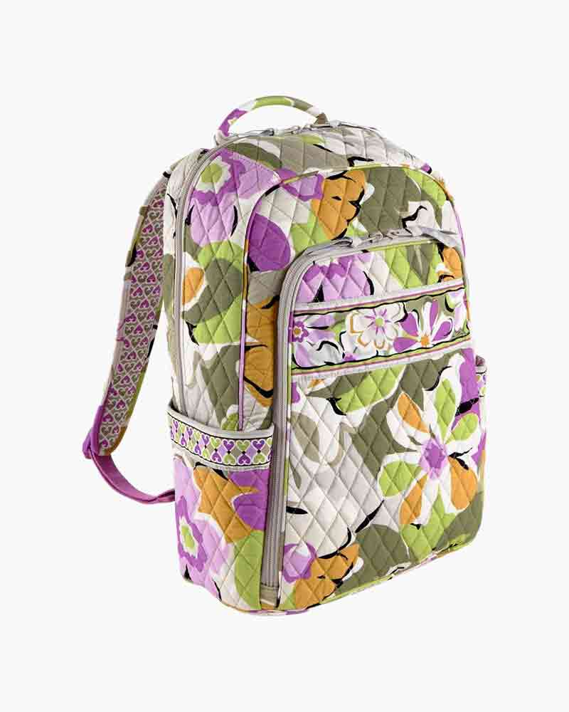 Vera Bradley Large Laptop Backpack Portobello Road store College School Book Bag