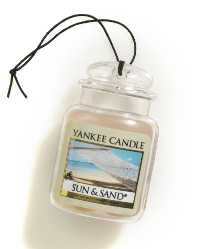 Yankee Candle Car Jar Air Freshener Fragrance-Infused Paperboard, Pink  Sands 