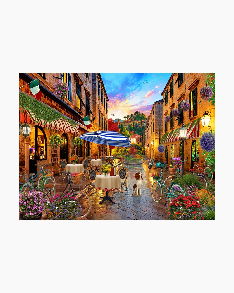 Vermont Christmas Company Biking Through Italy Jigsaw Puzzle 550 Pc The Paper Store