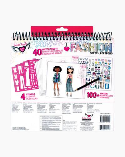 Fashion Angels Fashion Design Sketch Kit - Compact Portfolio Sketchbook for  Girls, Fashion Coloring Book for Kids Ages 6+ and Up, Comes with Stencils