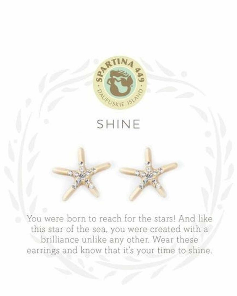 Gold Plated Starfish Stud Earrings | Lily Charmed | Wolf & Badger