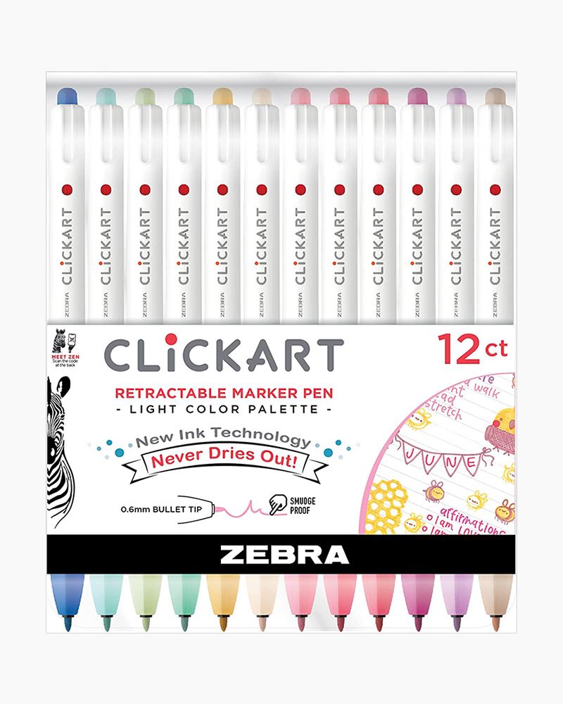 12 Packs: 5 ct. (60 total) Zebra Mildliner™ Fluorescent Brush Pens &  Markers