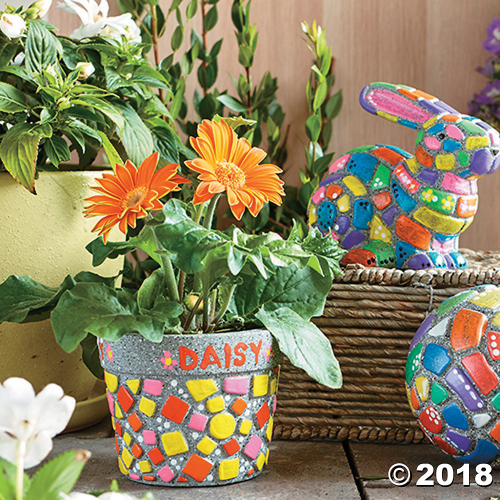 MindWare Paint Your Own Stone: Mosaic Flower Pot