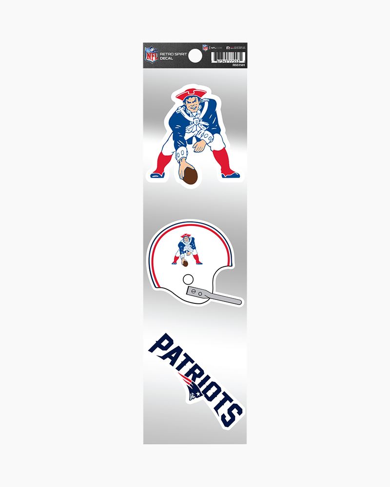 New England Patriots Retro Helmet Flag - Sticker