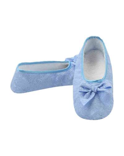 Snoozies Blue Striped Ballet Skinnies Foot Coverings | The Paper Store