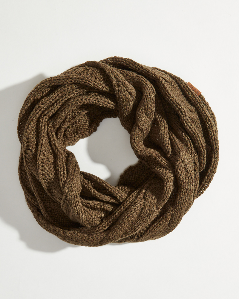 tan knit scarf