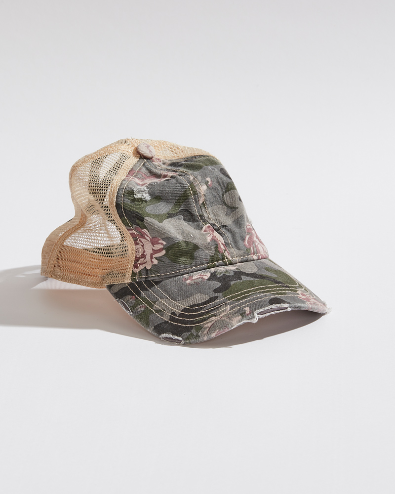 camo ponytail cap