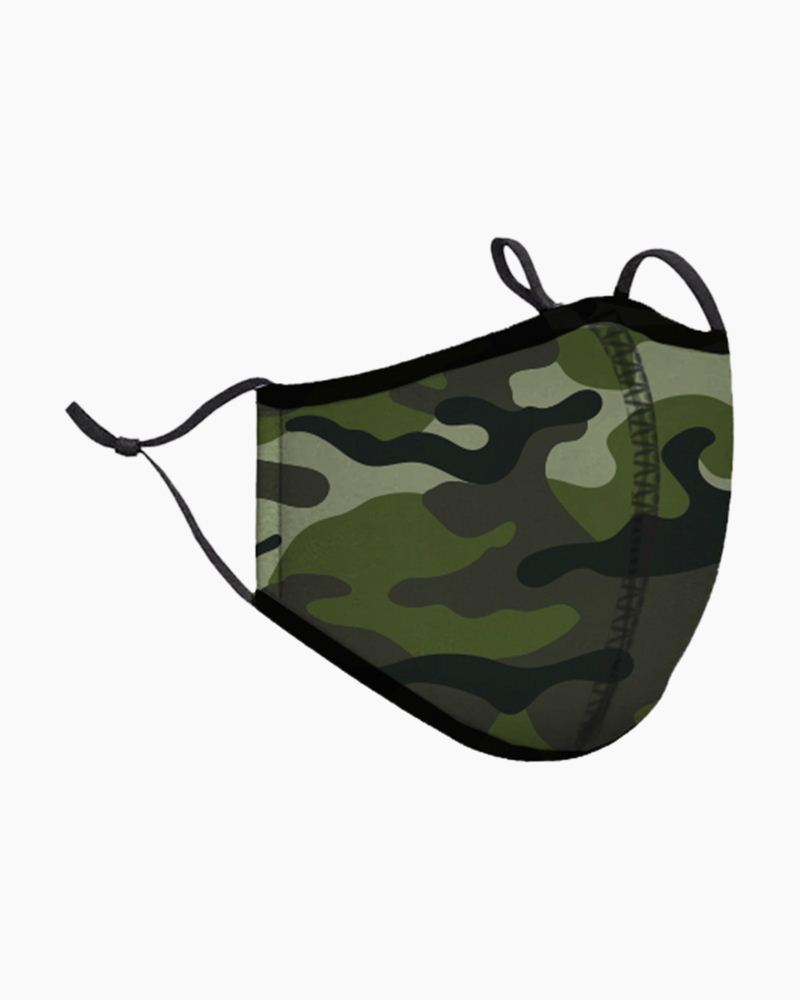 Top Trenz Green Camo Medium Cloth Face Mask The Paper Store