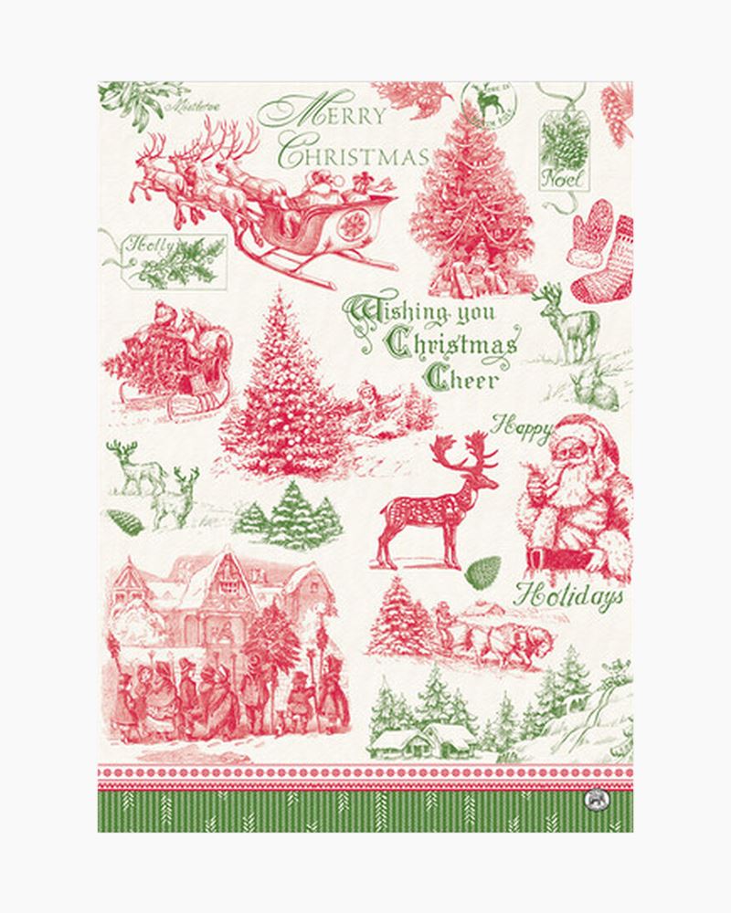 Primitives by Kathy Merry Christmas Plaid Kitchen Dish Towel - 20 x 28