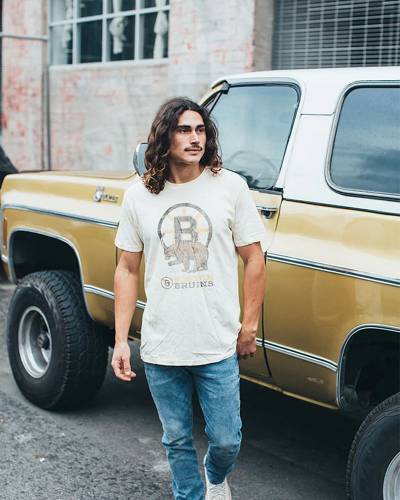 Boston Bruins Vintage Fade Brass Tacks Short Sleeve T-Shirt