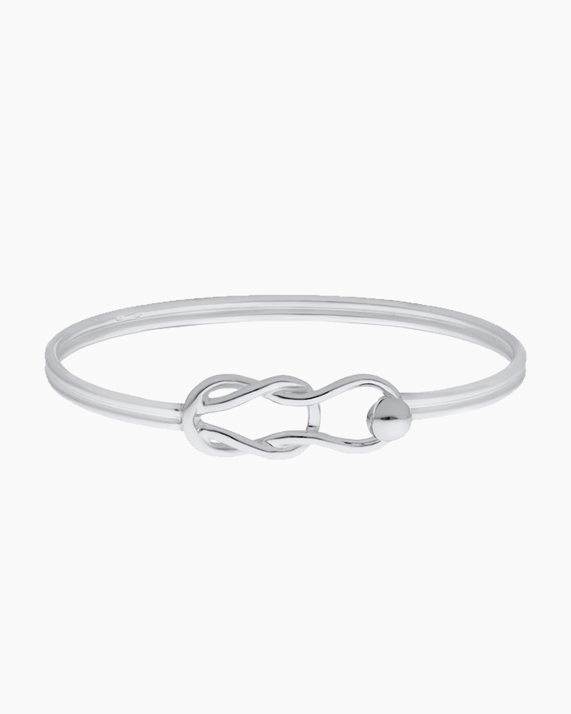 Fisherman's Knot Cuff Bracelet In Sterling Silver M