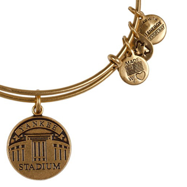 Alex and Ani Yankee Stadium Charm Bangle Bracelet Rafaelian Silver