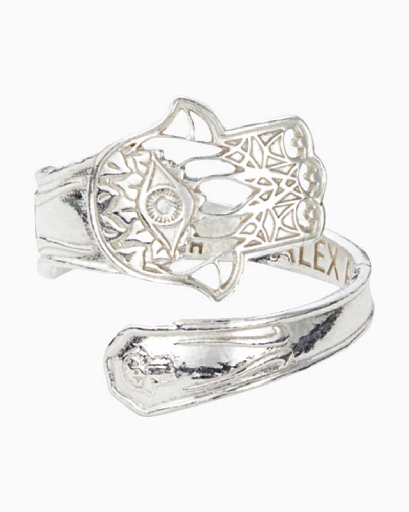 Alex and Ani Hand Of Fatima Spoon Ring | The Paper Store