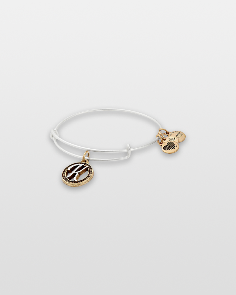 Alex and ani initial two tone charm on sale bangle