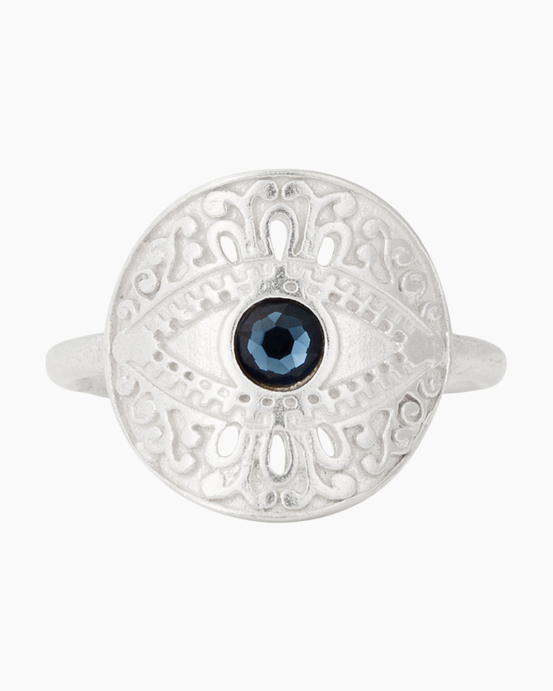 ALEX AND ANI Evil Eye Adjustable Statement Ring | The Paper Store