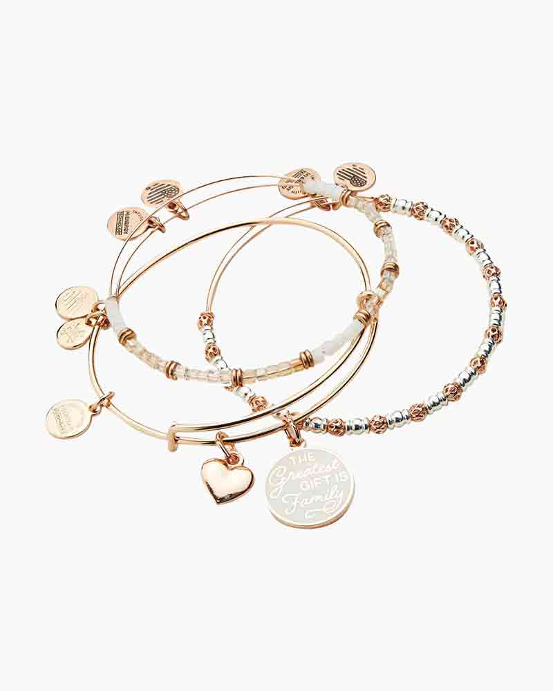 alex and ani family bracelet set