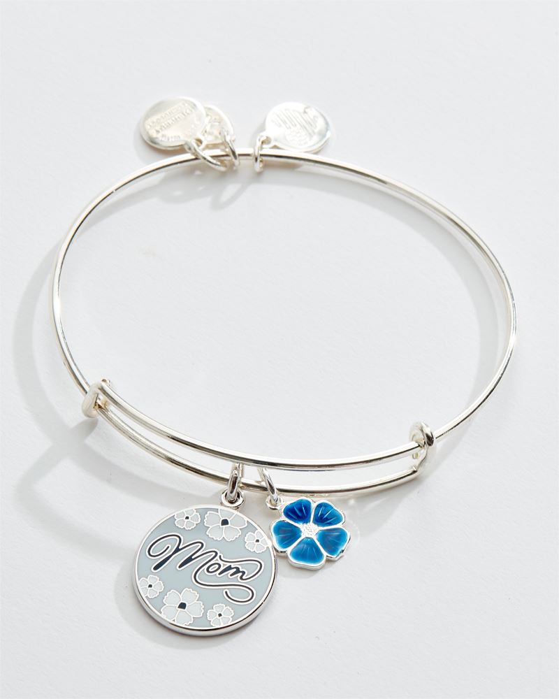 ALEX AND ANI Exclusive Color Infusion Mom Duo Charm Bangle in