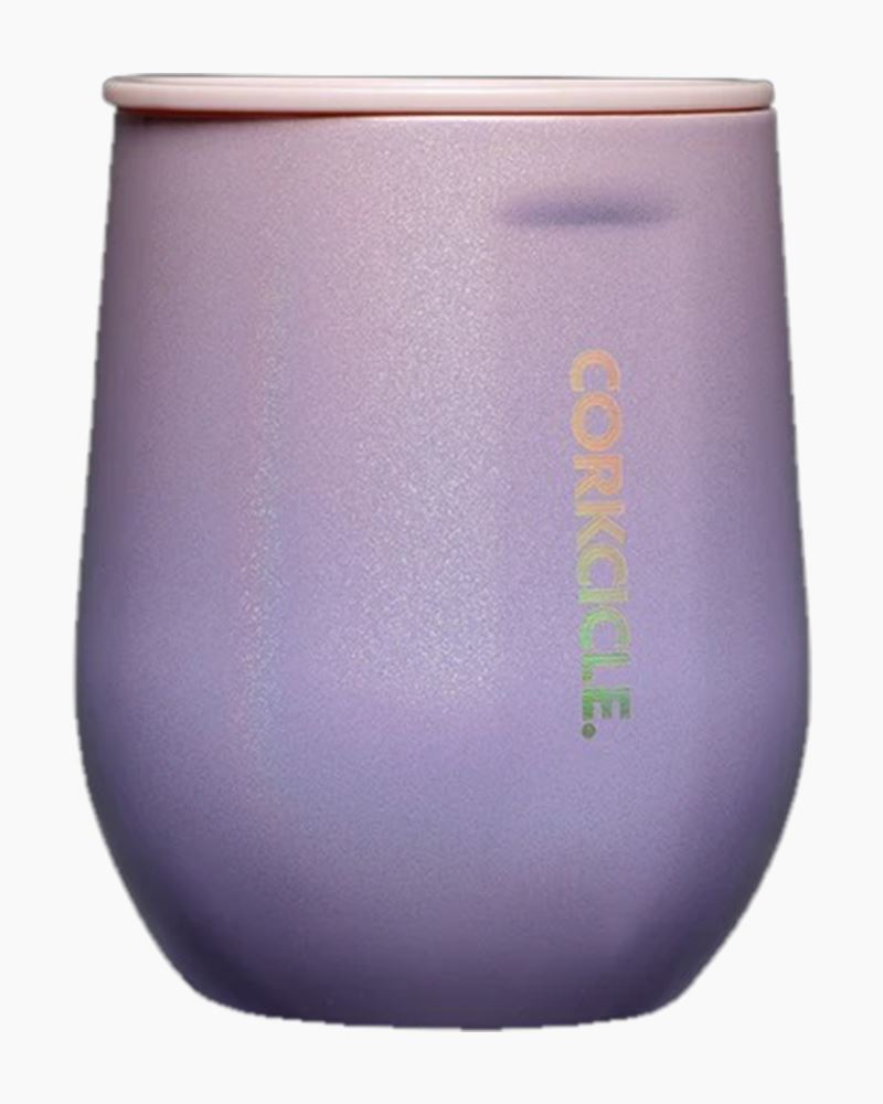 Corkcicle Stemless Wine Glass Tumbler with Lid, Insulated Travel Cup,  Sparkle Unicorn Magic, 12 oz