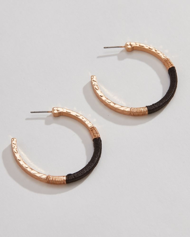 Silk Thread Hoop Earrings