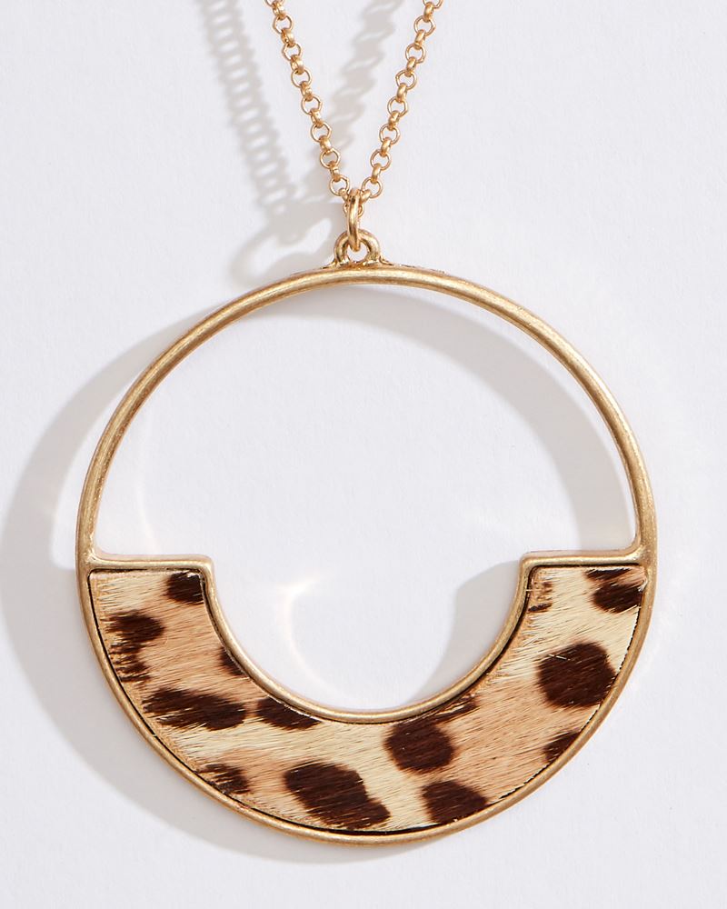 cheetah print necklace