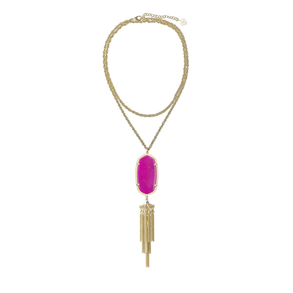 New✨Kendra Scott Rayne Gold and Magenta 2024 Necklace