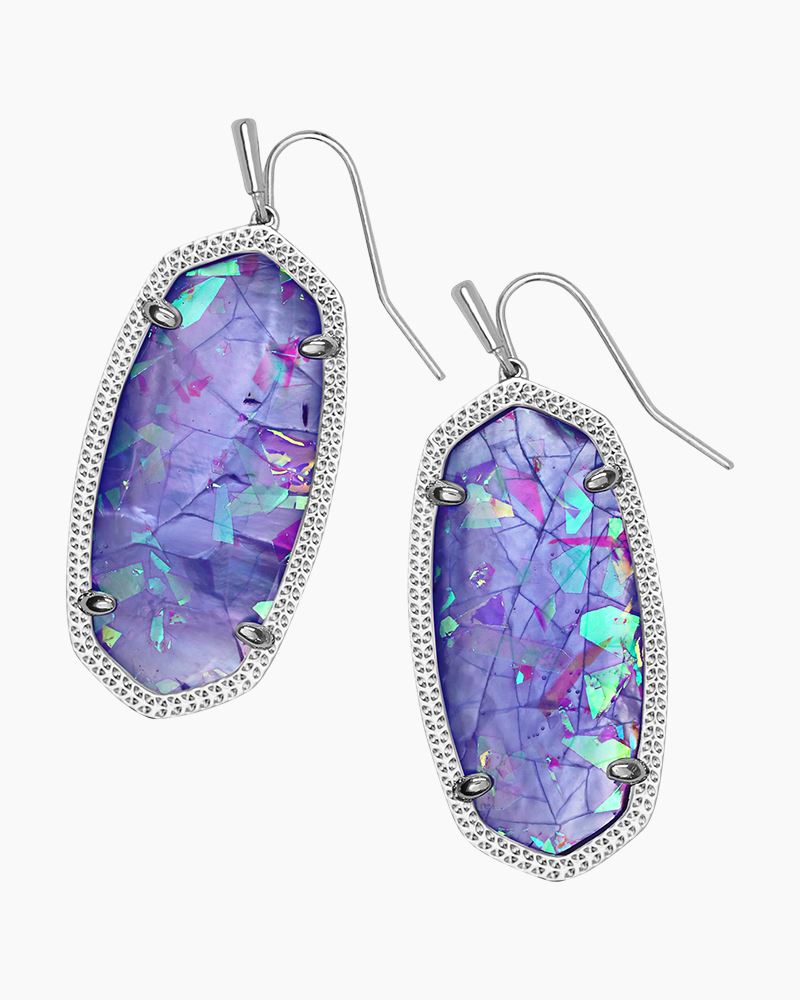 NWT Kendra Scott Iridescent Lilac Illusion Set offers in Silver