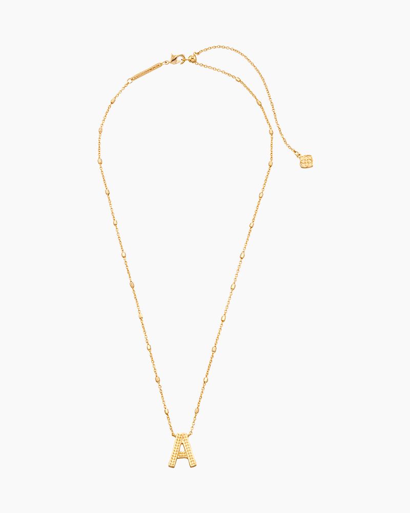 KENDRA SCOTT CRYSTAL LETTER COLLECTION 14K YELLOW GOLD PLATED