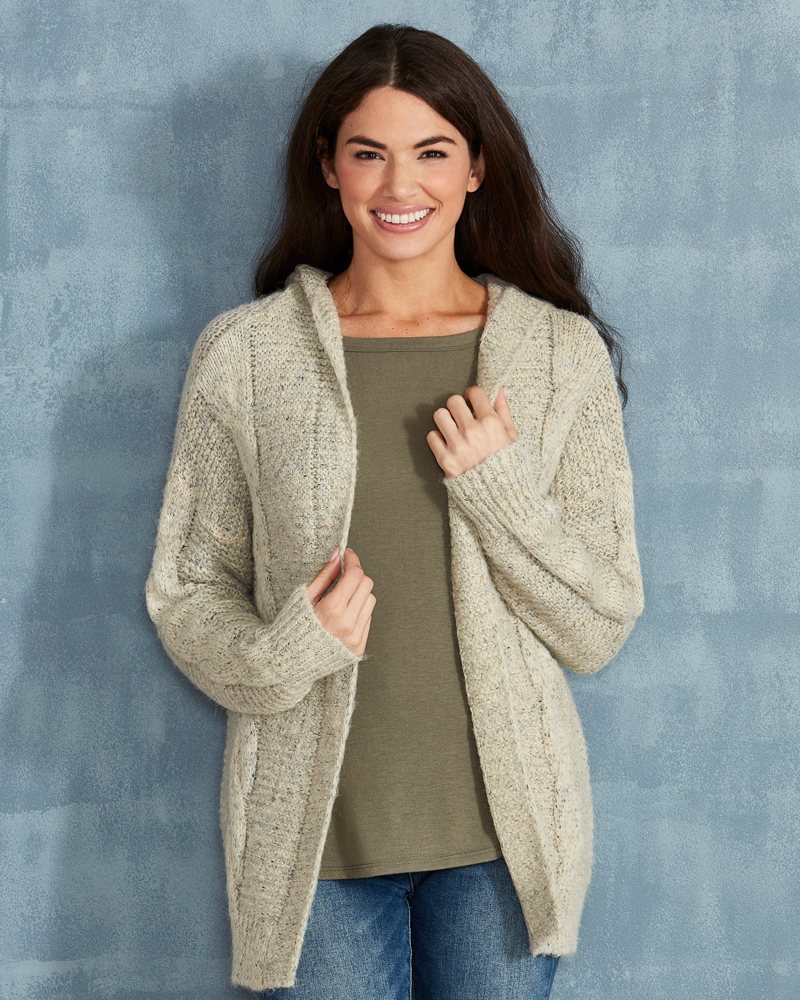 ladies oatmeal cardigan