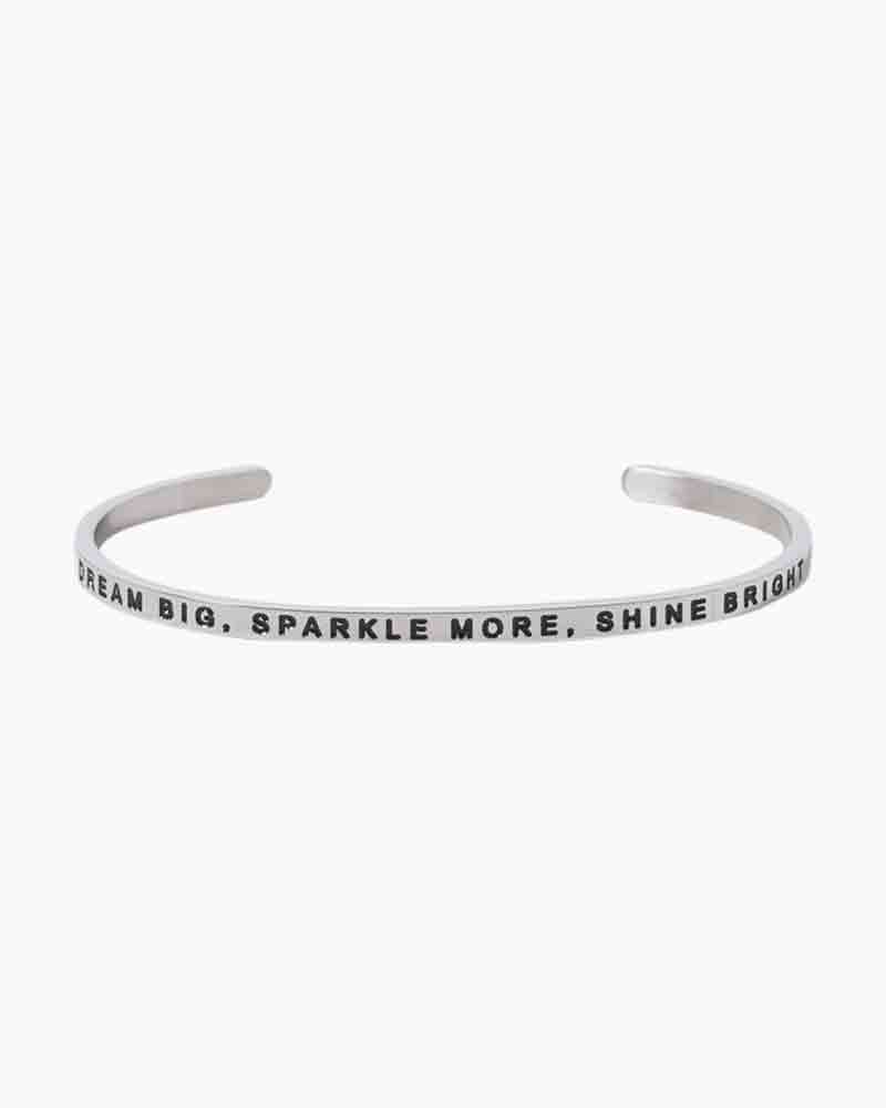 Mantraband Dream Sparkle Shine Silver Bracelet | The Paper Store