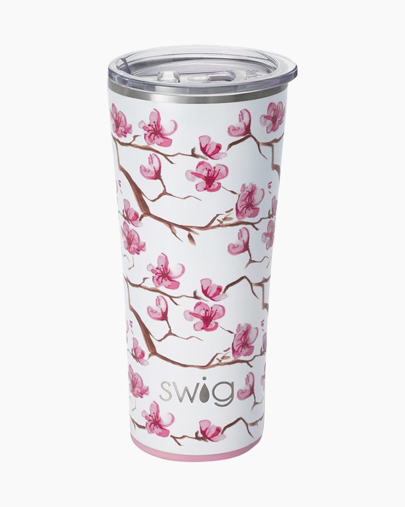 Cherry Blossom Pattern Tumbler - Anti-Slip 304 Stainless Steel