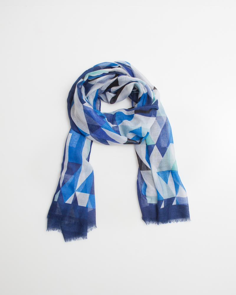 blue print scarf