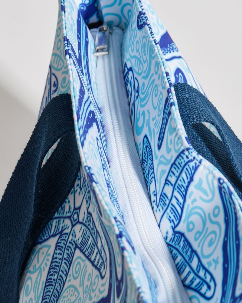 Mia + Tess Designs ™ Starfish Print Tote Bag in Blue | The Paper Store