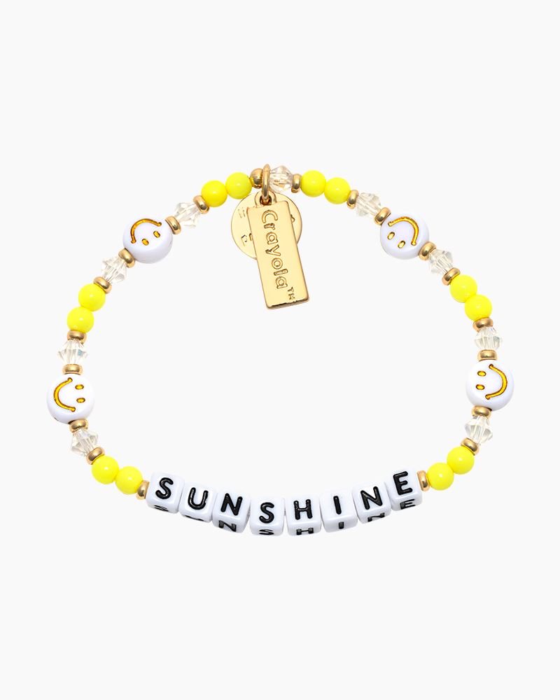 Little Words Project Sunshine Beaded Stretch Bracelet