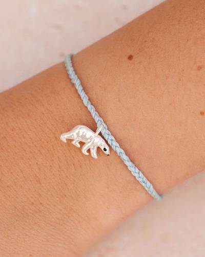 Silver Bear Charm Bracelet