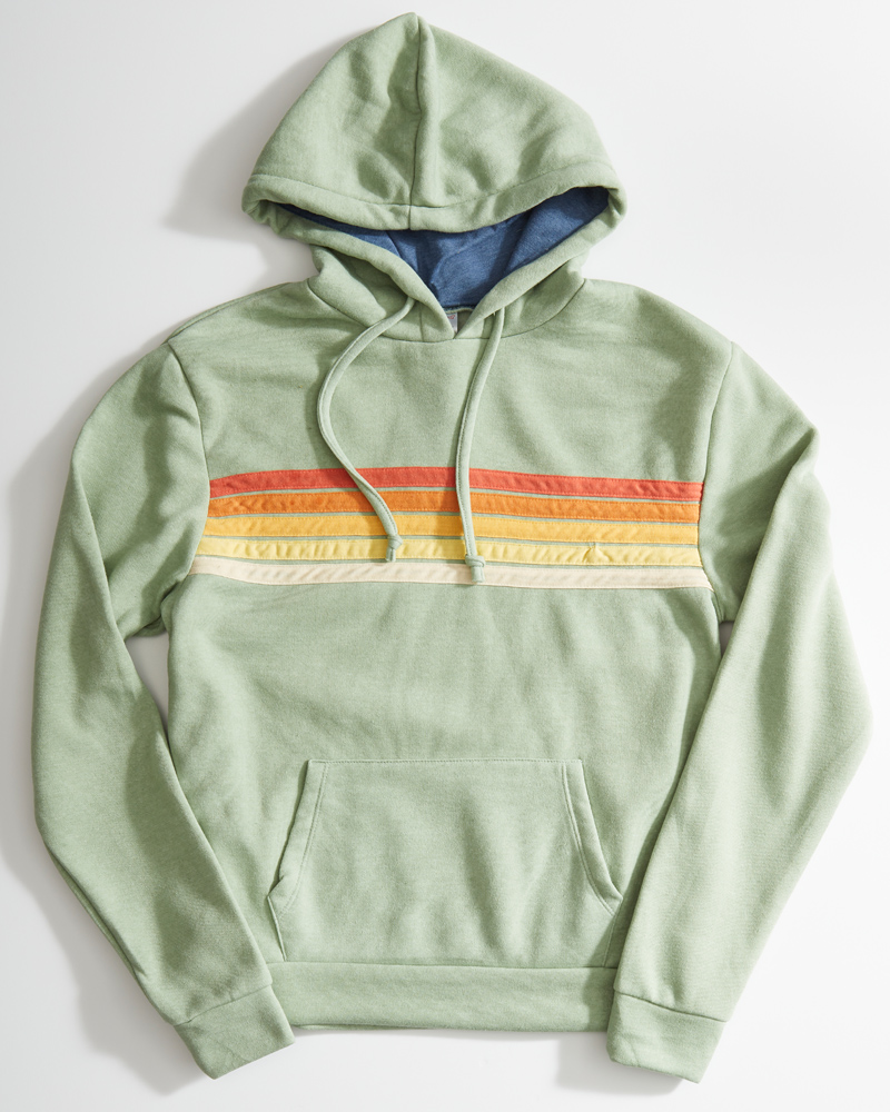 Multi Stripe Pullover Hoodie