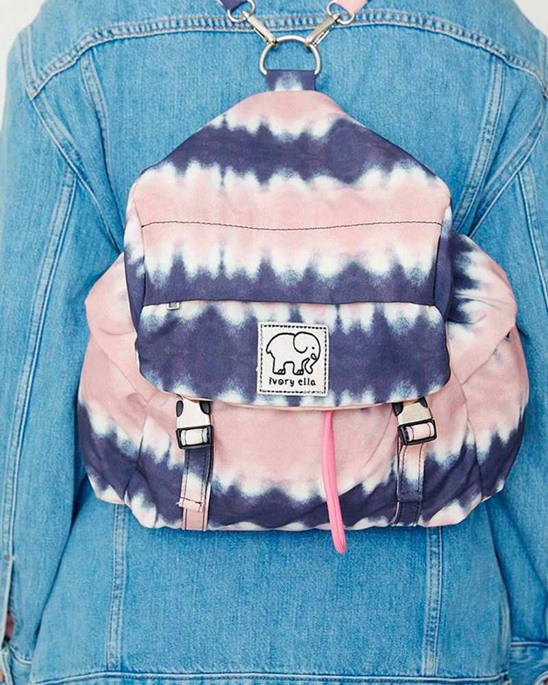 Mini Backpack in Tie Dye Pink