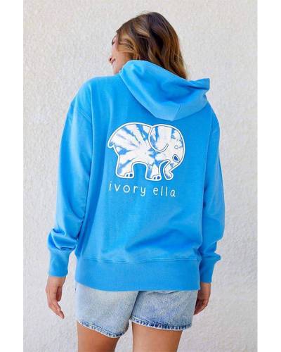 Ivory ella blue store tie dye sweatshirt