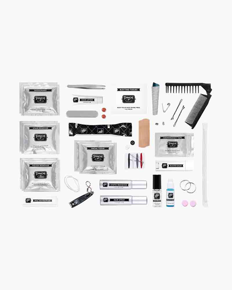 Pinch Provisions Shemergency Kit for Wedding Day Brides,  Includes 50 Must-Have Emergency Essential Items for The Big Day, Chic  Mid-Size Multi-Functional Pouch, Perfect Survival Kit for Wedding Party :  Health