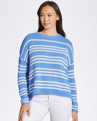 Striped long clearance sweater