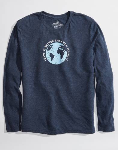 Exclusive Long Sleeve Leave it Better Navy Tee